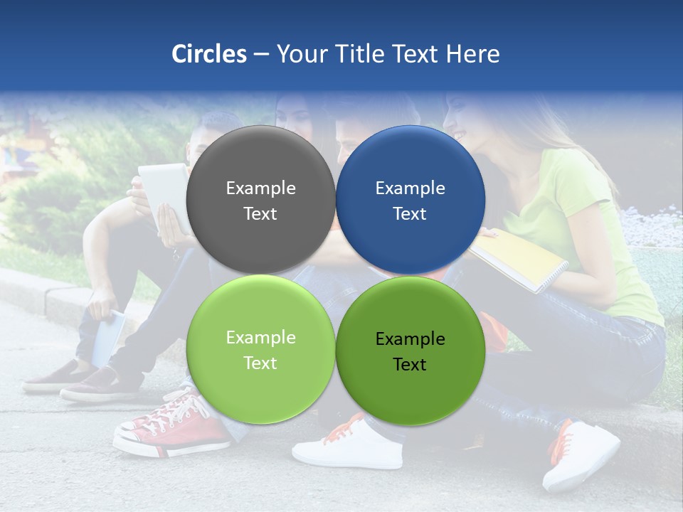 Teenager Woman Man PowerPoint Template