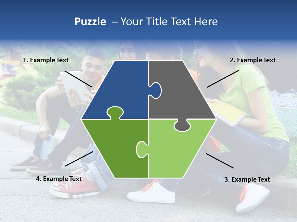 Teenager Woman Man PowerPoint Template