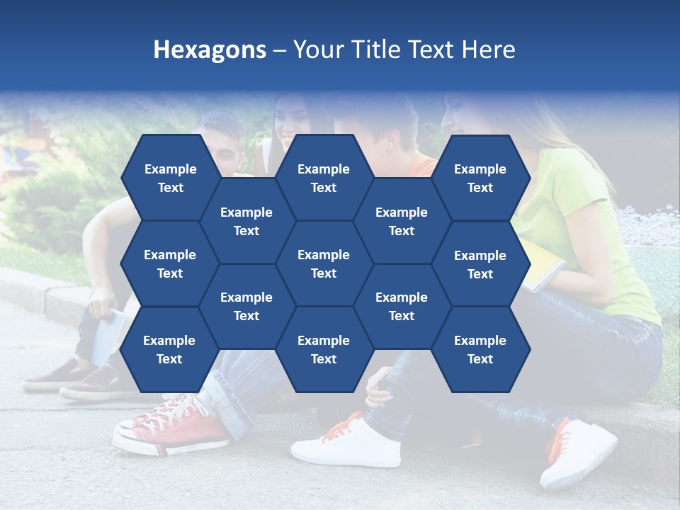 Teenager Woman Man PowerPoint Template