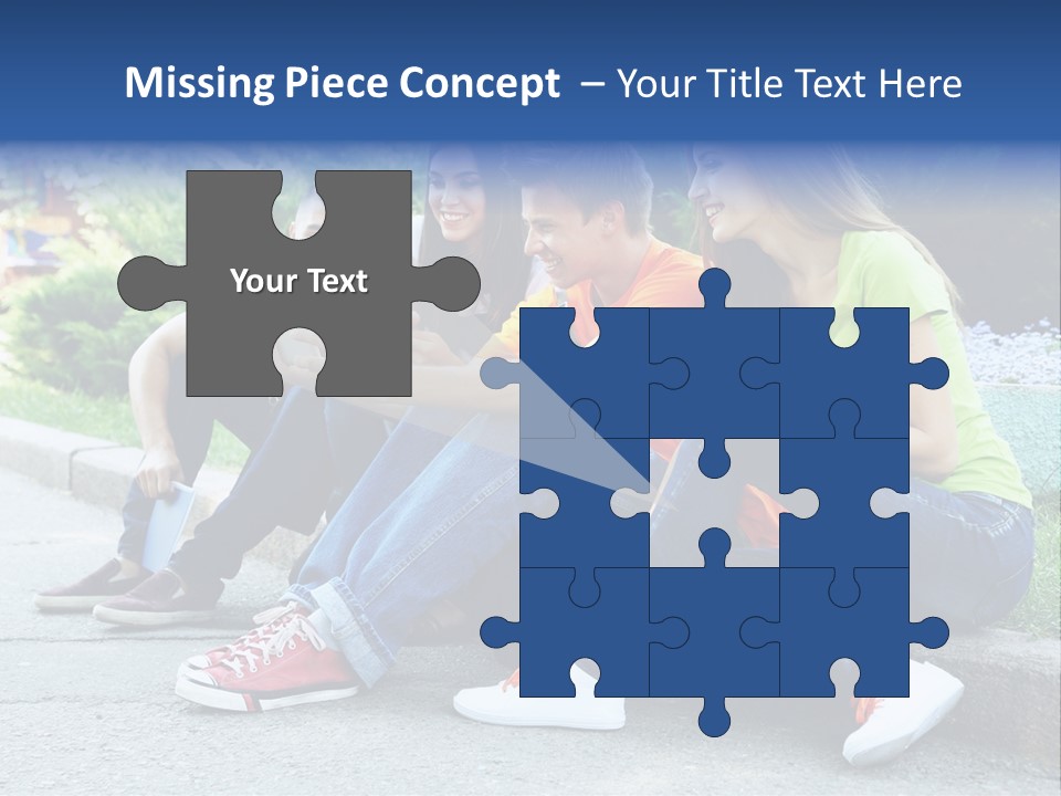 Teenager Woman Man PowerPoint Template