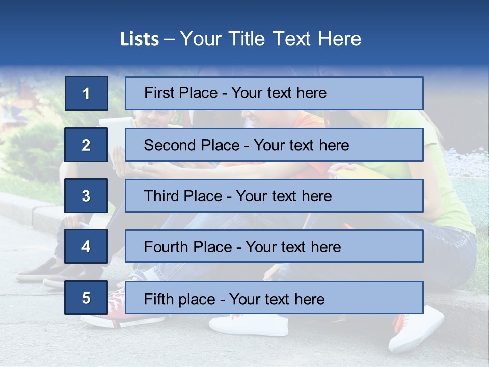 Teenager Woman Man PowerPoint Template