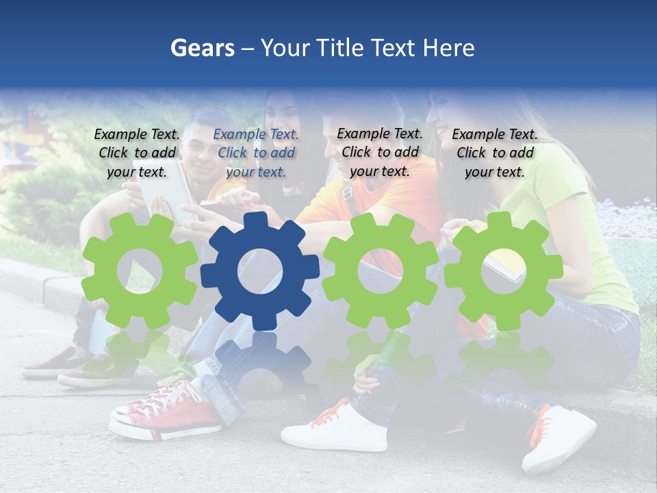 Teenager Woman Man PowerPoint Template