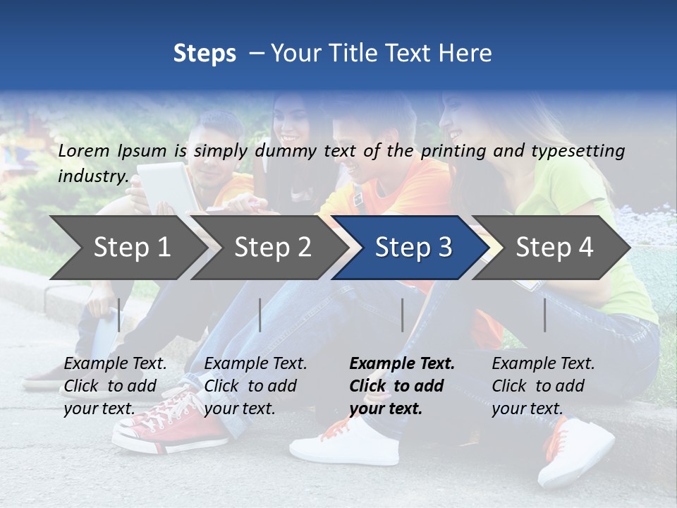 Teenager Woman Man PowerPoint Template