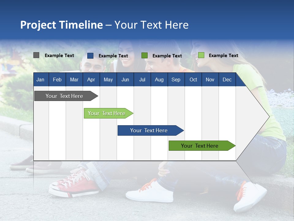 Teenager Woman Man PowerPoint Template