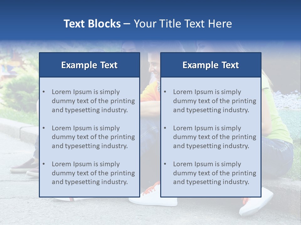 Teenager Woman Man PowerPoint Template