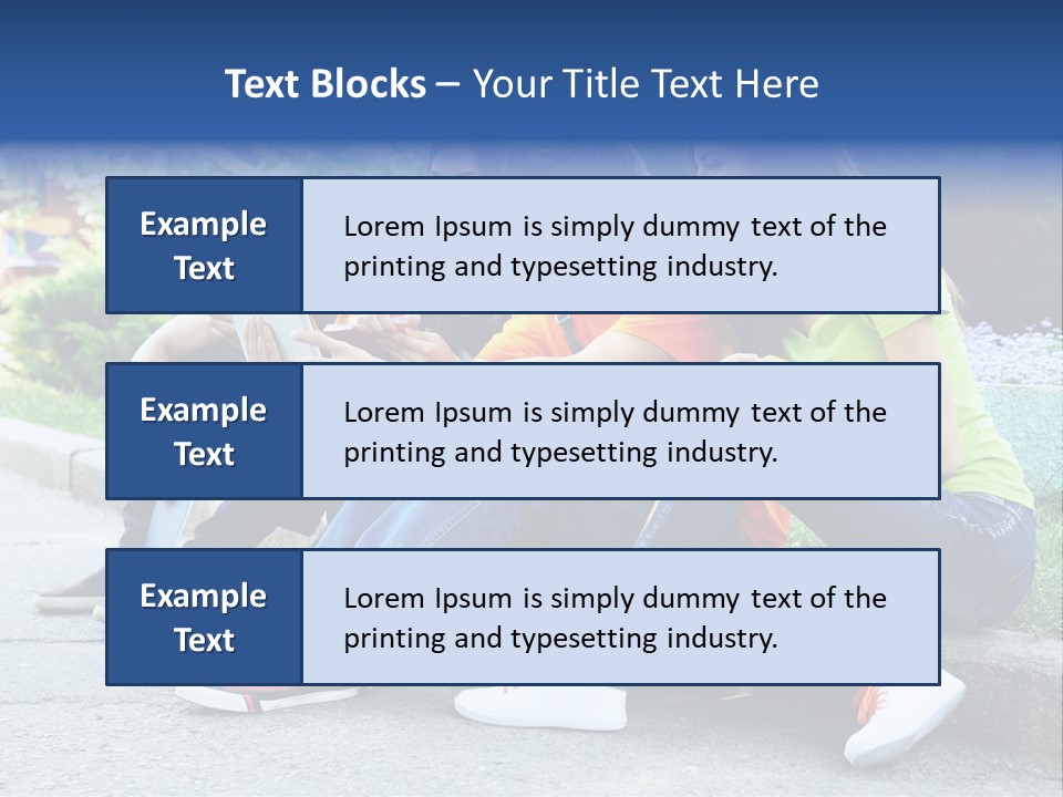 Teenager Woman Man PowerPoint Template