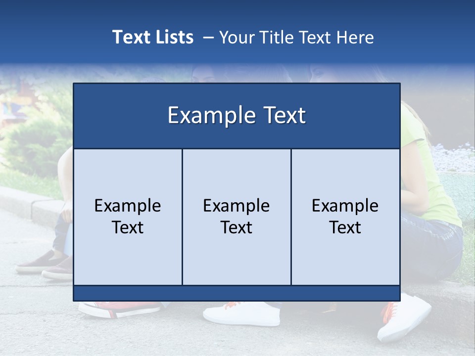 Teenager Woman Man PowerPoint Template