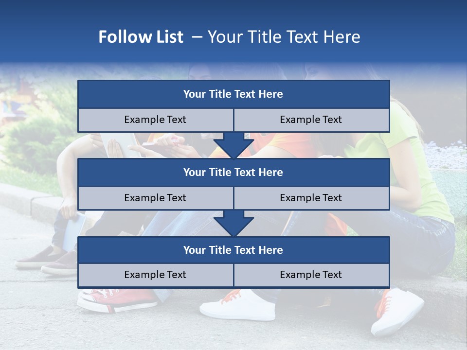 Teenager Woman Man PowerPoint Template