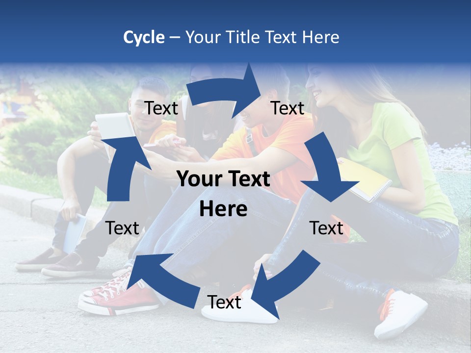 Teenager Woman Man PowerPoint Template