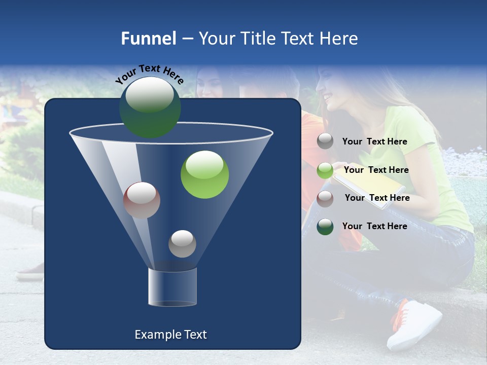 Teenager Woman Man PowerPoint Template