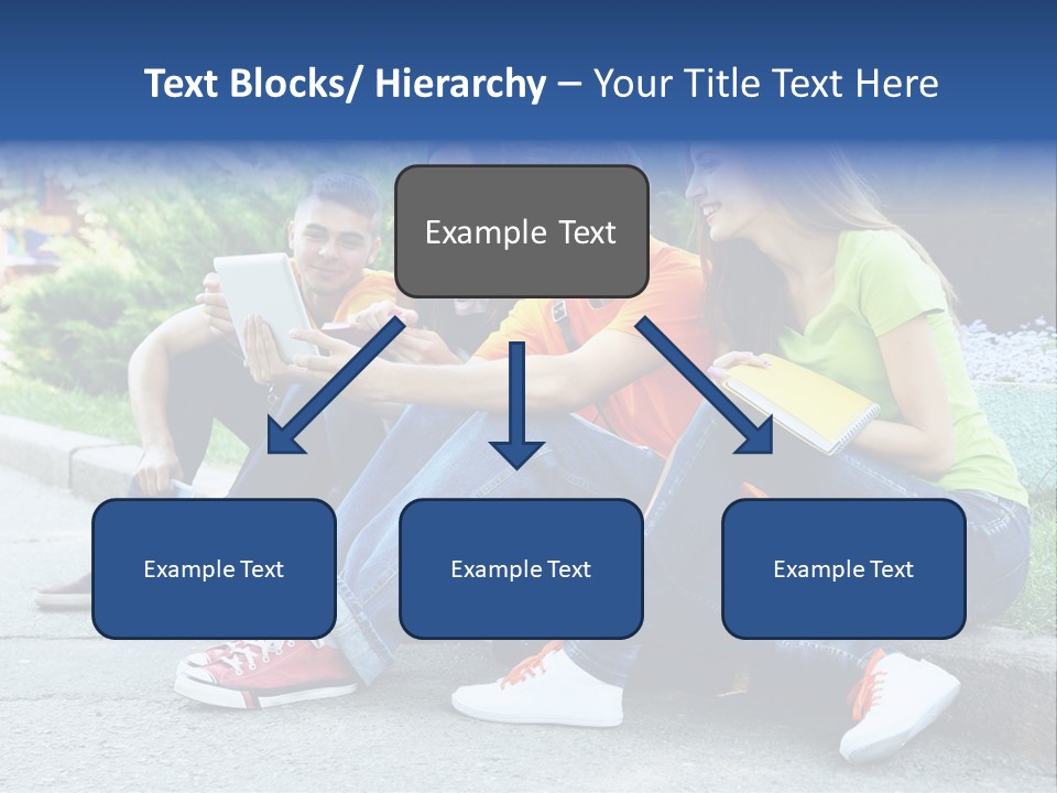 Teenager Woman Man PowerPoint Template