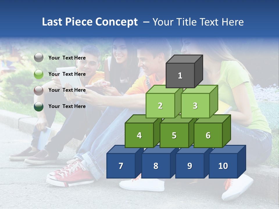 Teenager Woman Man PowerPoint Template