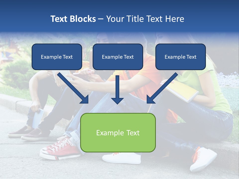 Teenager Woman Man PowerPoint Template