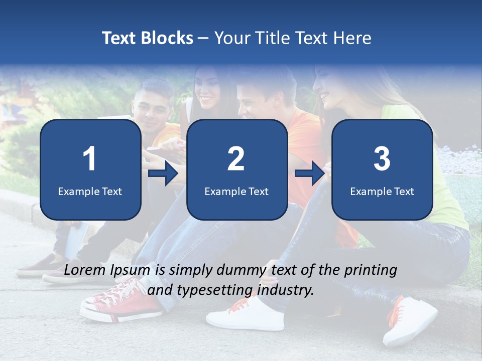 Teenager Woman Man PowerPoint Template
