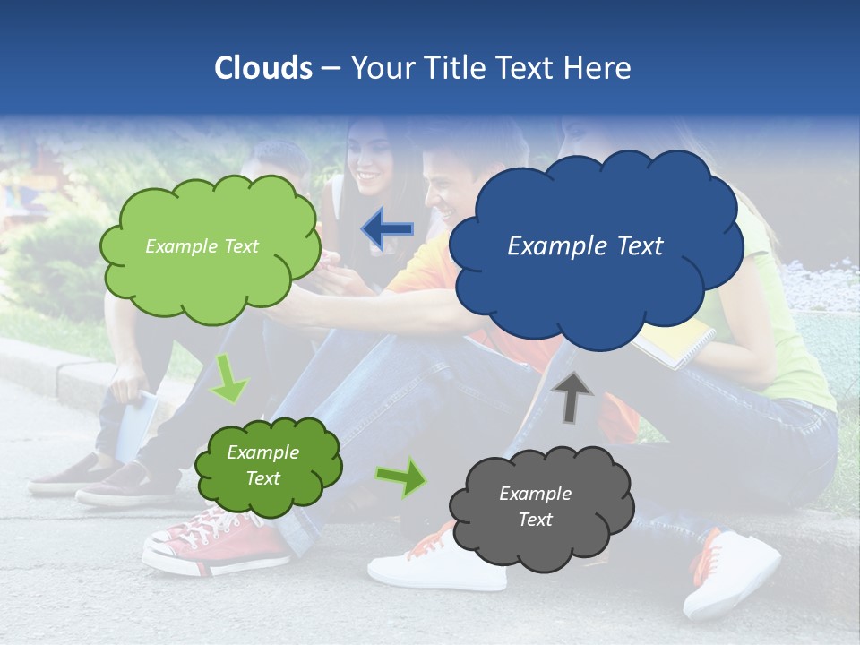Teenager Woman Man PowerPoint Template