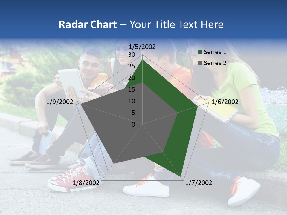 Teenager Woman Man PowerPoint Template
