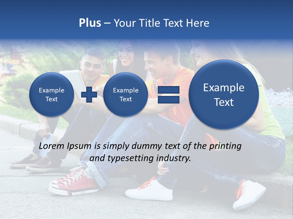 Teenager Woman Man PowerPoint Template