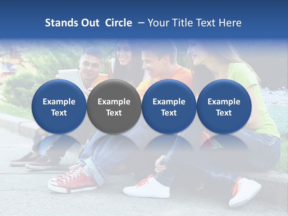 Teenager Woman Man PowerPoint Template