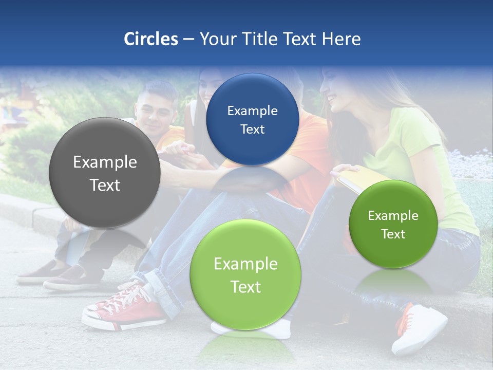 Teenager Woman Man PowerPoint Template