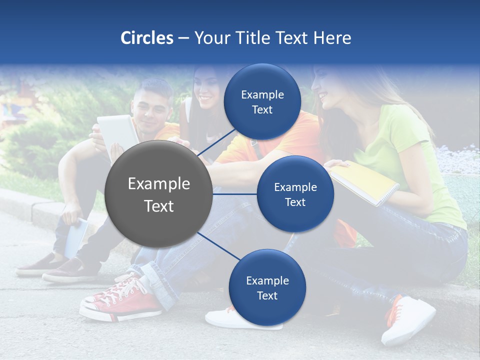 Teenager Woman Man PowerPoint Template