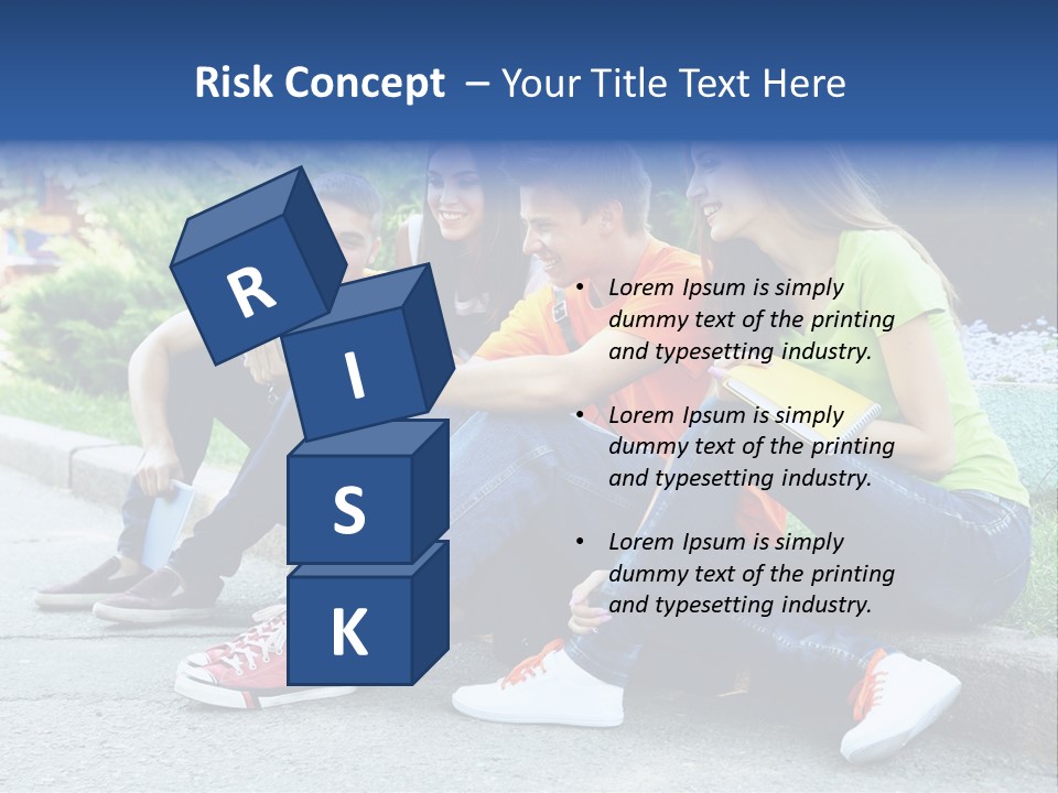 Teenager Woman Man PowerPoint Template