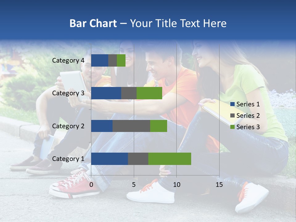 Teenager Woman Man PowerPoint Template