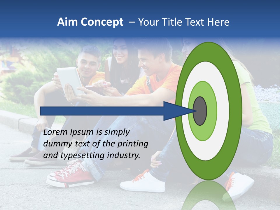 Teenager Woman Man PowerPoint Template