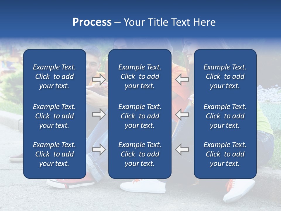 Teenager Woman Man PowerPoint Template