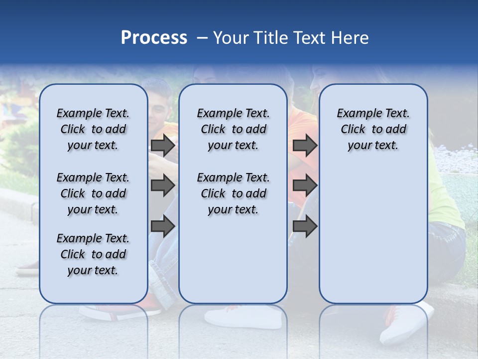 Teenager Woman Man PowerPoint Template