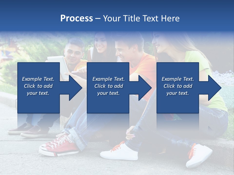 Teenager Woman Man PowerPoint Template