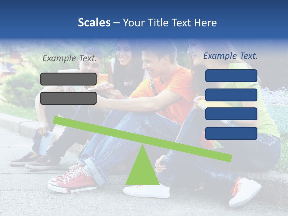 Teenager Woman Man PowerPoint Template