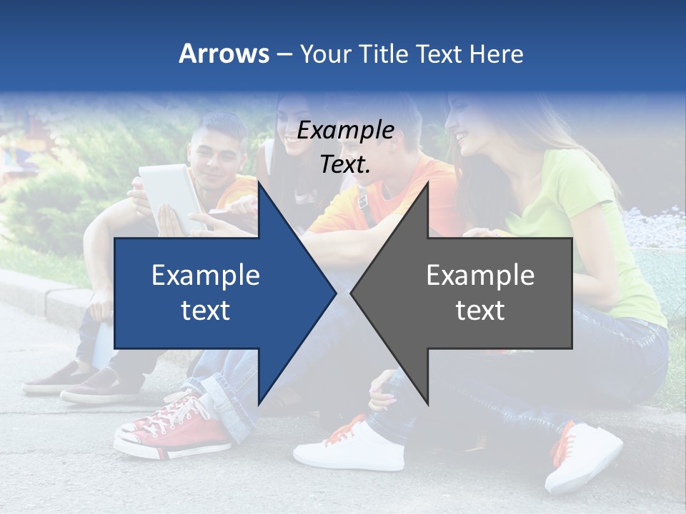 Teenager Woman Man PowerPoint Template