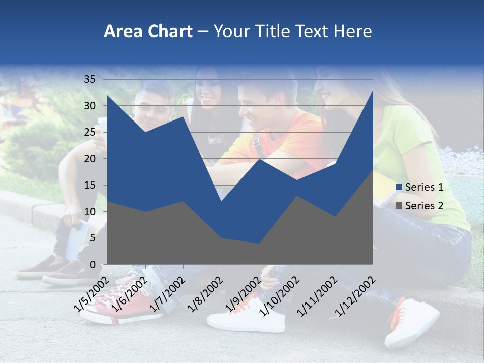 Teenager Woman Man PowerPoint Template