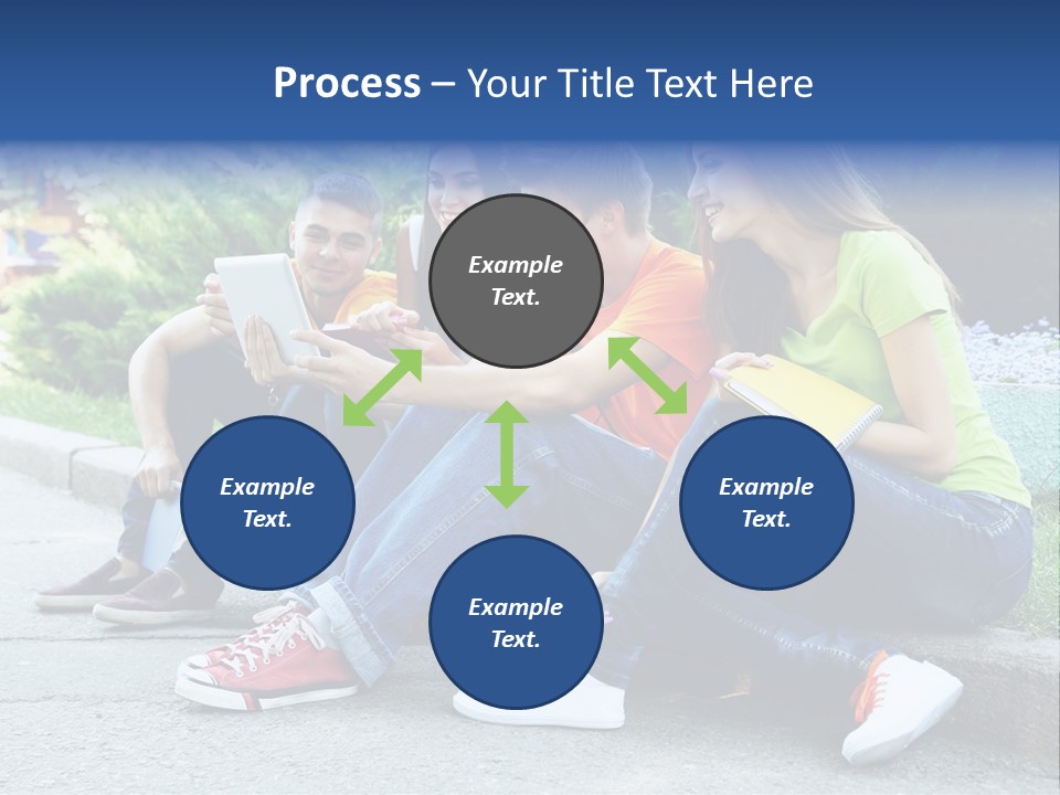Teenager Woman Man PowerPoint Template