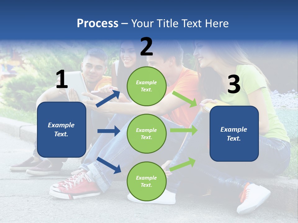 Teenager Woman Man PowerPoint Template