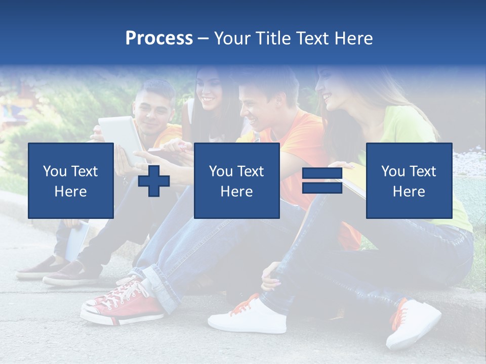 Teenager Woman Man PowerPoint Template