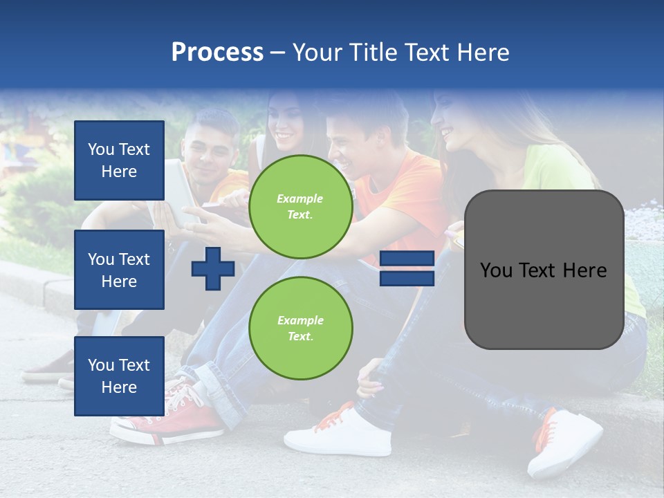 Teenager Woman Man PowerPoint Template