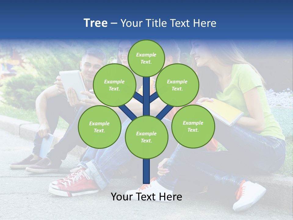 Teenager Woman Man PowerPoint Template