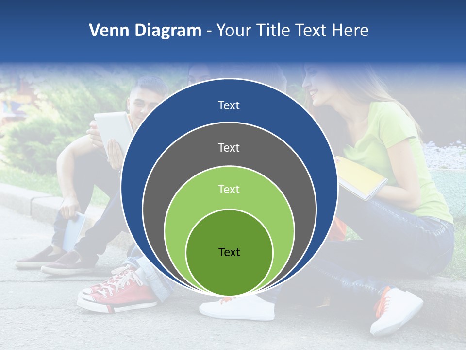 Teenager Woman Man PowerPoint Template