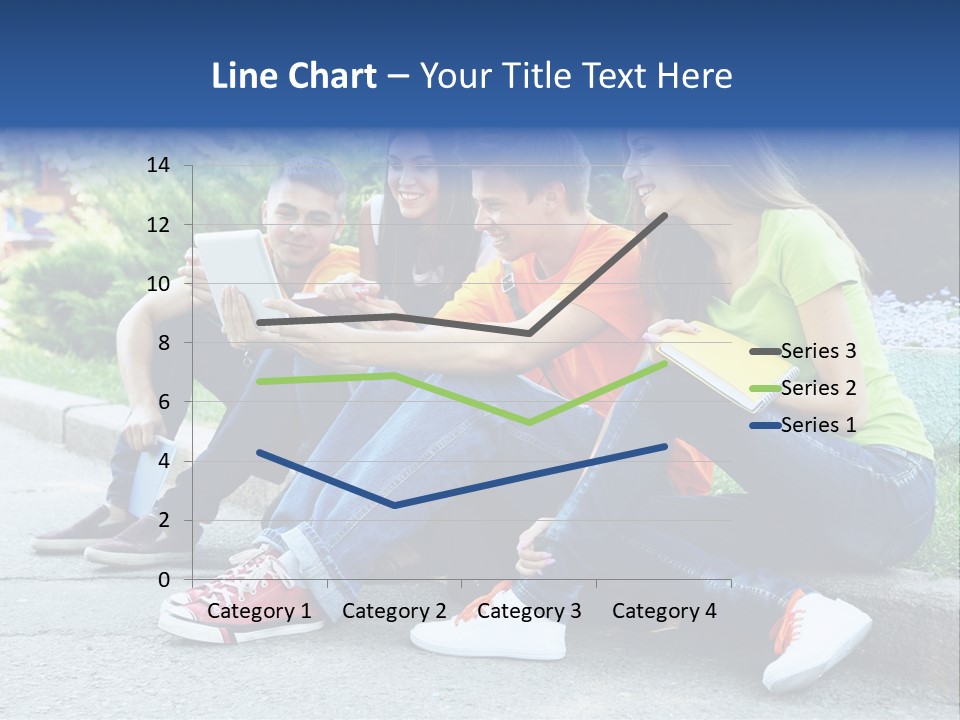 Teenager Woman Man PowerPoint Template