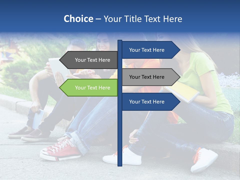 Teenager Woman Man PowerPoint Template