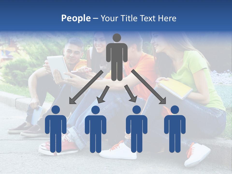 Teenager Woman Man PowerPoint Template