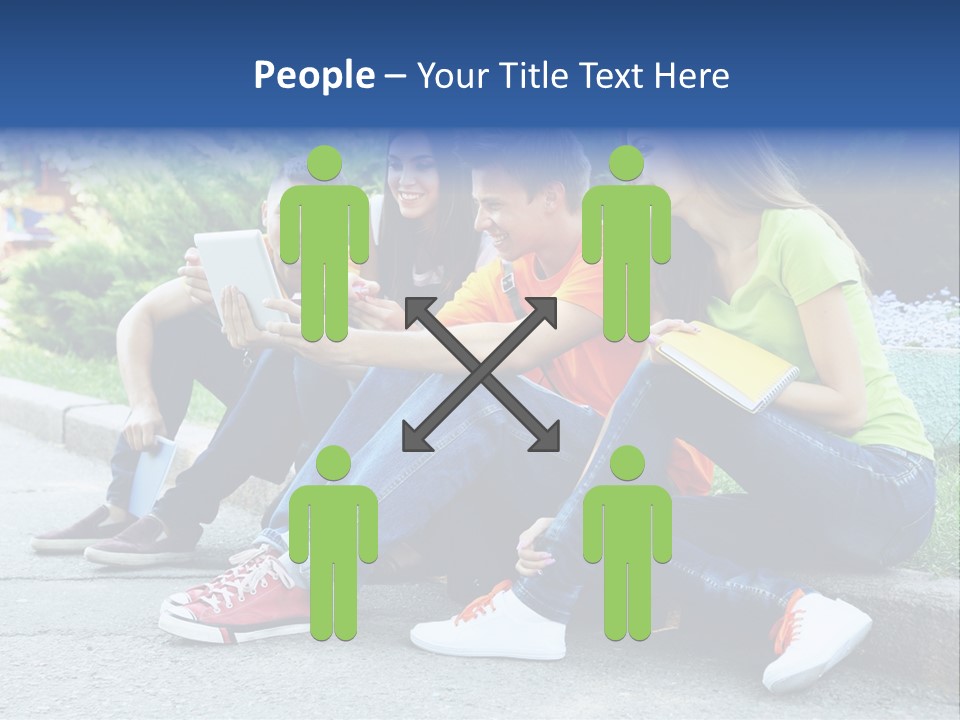 Teenager Woman Man PowerPoint Template