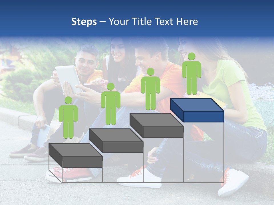 Teenager Woman Man PowerPoint Template