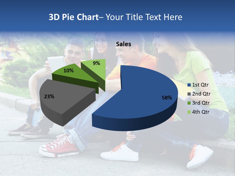 Teenager Woman Man PowerPoint Template