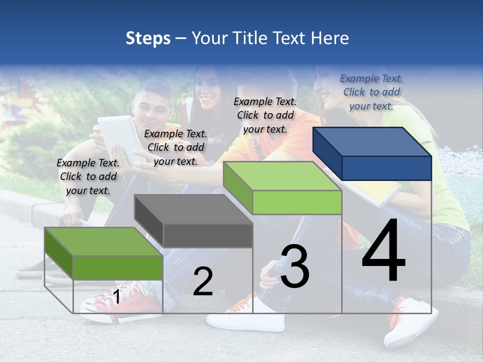 Teenager Woman Man PowerPoint Template