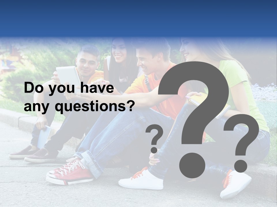 Teenager Woman Man PowerPoint Template