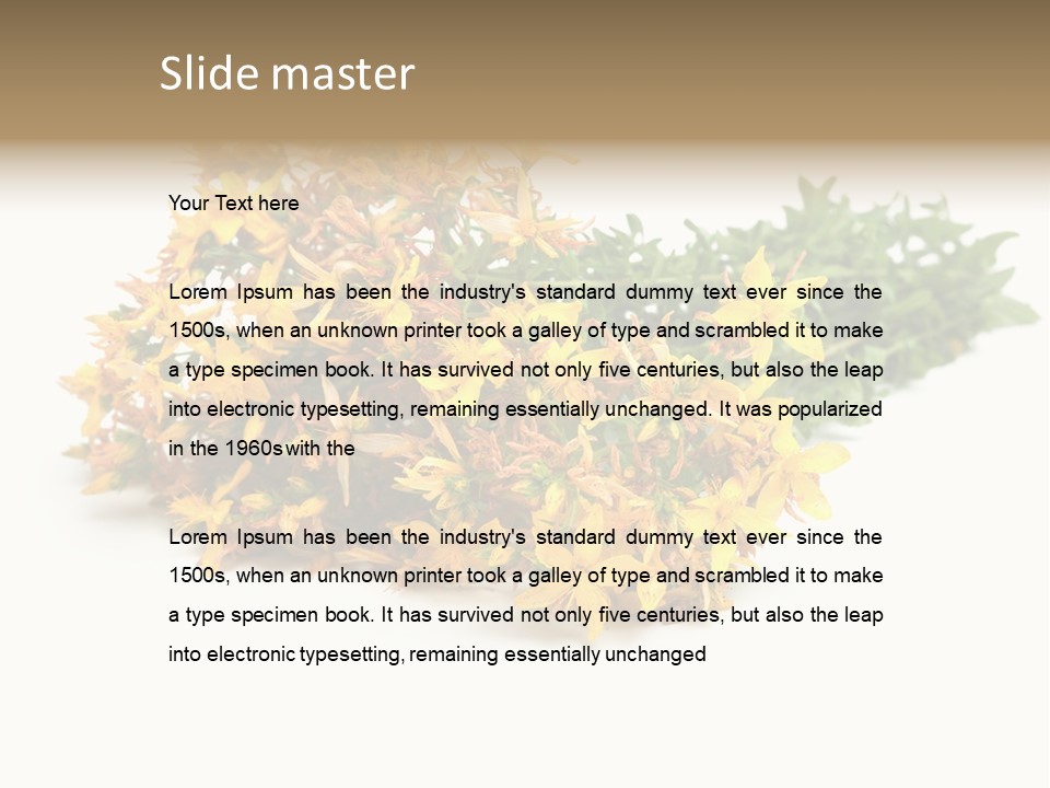 Treatment Haulm Inflorescence PowerPoint Template