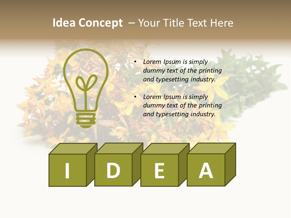 Treatment Haulm Inflorescence PowerPoint Template