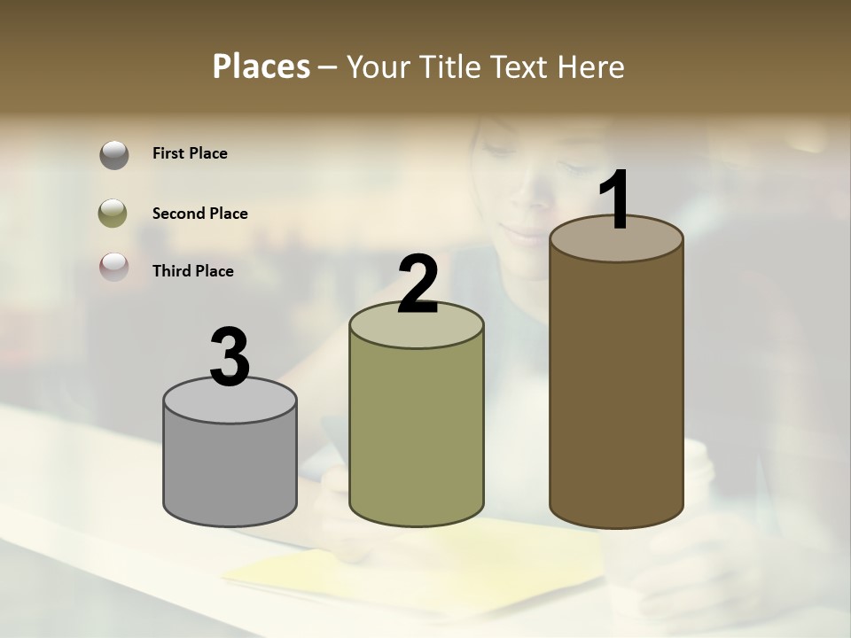 Coffee Texting Phone PowerPoint Template